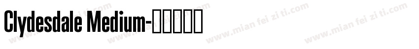 Clydesdale Medium字体转换